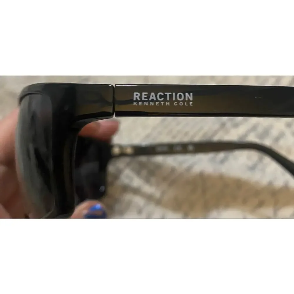 NEW Kenneth Cole Reaction KC 1384/S OIA Black Wrap PLASTIC  61 Unisex Sunglasses